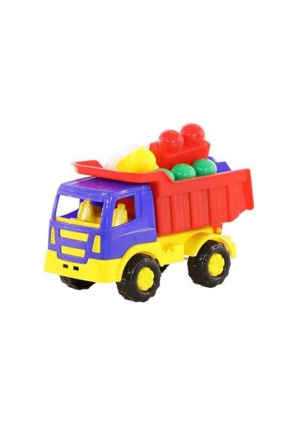 Toy Mini Pickup Truck with 9 Pieces of Building Toys