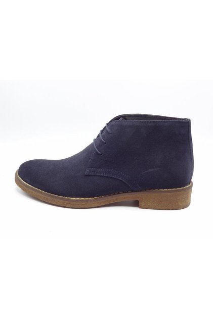 Navy Blue Suede Small Size / Large Size Men's Chelsea Boots