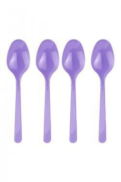 Lilac Plastic Spoon