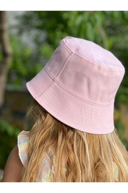 Light Baby Pink Baguette Bucket Hat Children's and Adult Hat