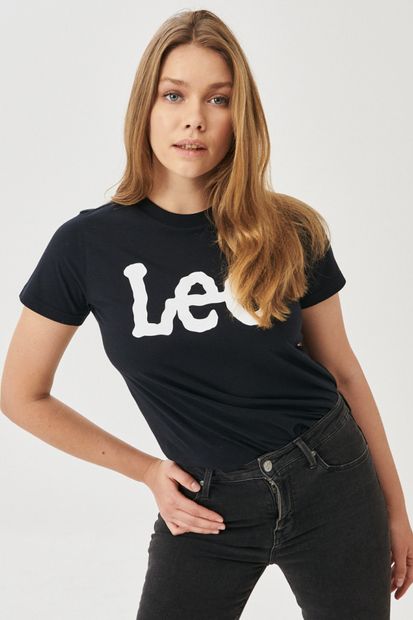 Lee Regular Fit Normal Kesim Sıfır Yaka %100 Pamuk Logolu Tişört - 3