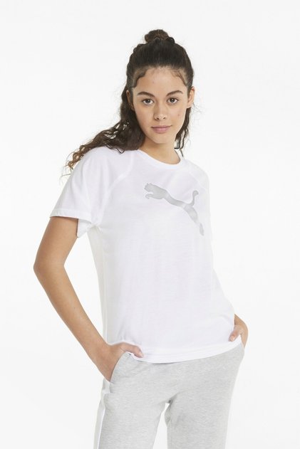 Evostrıpe Tee Whıte Kadın Kısa Kol T-shirt