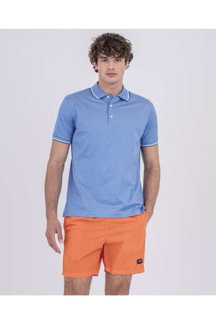 Men's Knitted Poloshirt C.wCotton