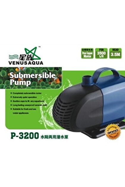 Venusaqua P3200 Akvaryum Sump Kafa Motoru 3500 Lt / H 60w - Fiyatı
