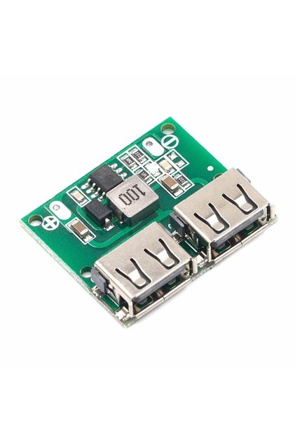 6-24v To 5v 3a Dual Usb Çıkış Voltaj Düşürücü Hw-681 2x Usb Çıkış Şarj Taşınabilir Güç Kaynağı
