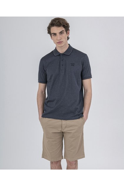 Men's Knitted Poloshirt C.wCotton