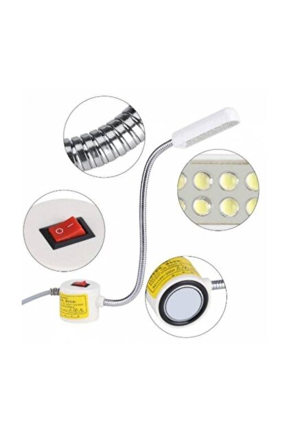 hodbehod Dikiş Makinası Spiral Mıknatıslı Uv Led Mor Işık 10 Led