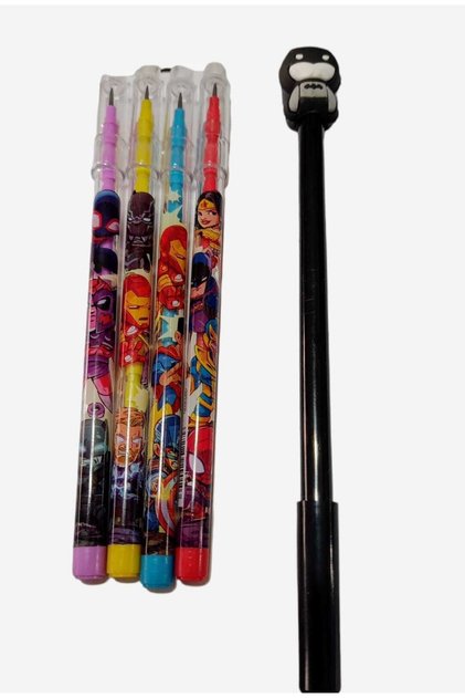 Egg-laying Pen Set of 4 and Batman Gel Pen