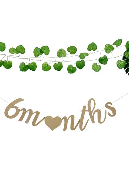 Half Age 6 Months Kraft Text Ornament