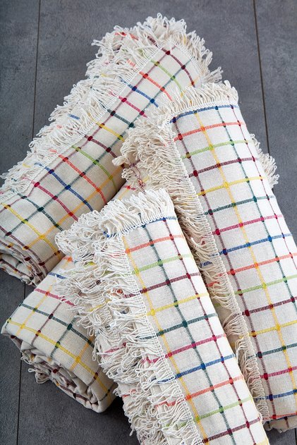 100% Cotton Natural Cream Buldan Work Sofa Cover 180X220 cm