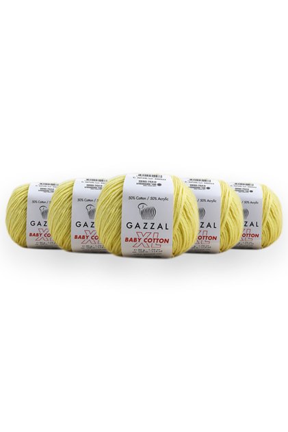 Baby Cotton Xl 50 Gr, 5-Pack Amigurumi, Punch Crochet Yarn Taka Yarn (3413 Xl)