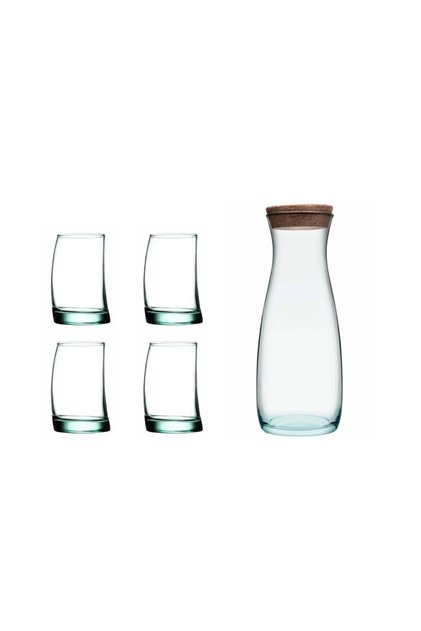 Aware Series Penguin Glass & Cork Lid Carafe 5 Pieces