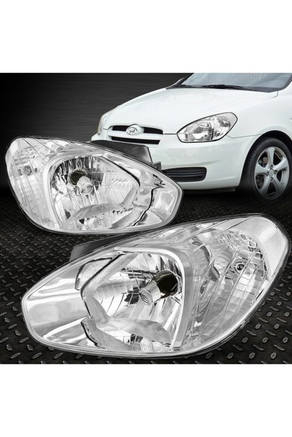 Hyundai Accent Era Sağ + Sol Ön Far Lambası Takımı 2006--2012 Uyumlu.