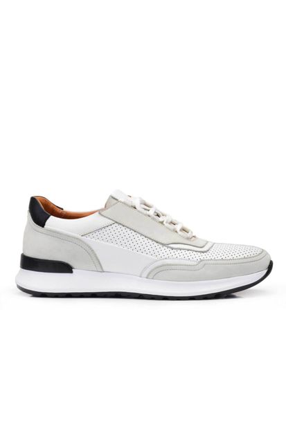Nevzat Onay Hakiki Deri Beyaz Sneaker Erkek Ayakkabı -11779- - 1