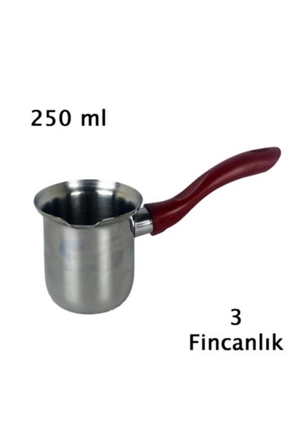 Paslanmaz Çelik Akrilik Saplı Kahve Cezvesi 3 Fincanlık 250ml