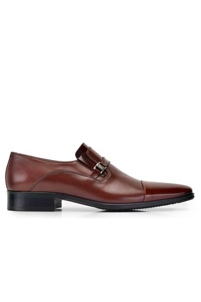 Nevzat Onay Hakiki Deri Kahverengi Klasik Loafer Erkek Ayakkabı -7766- - 1