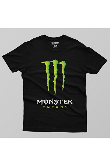 Crazy Monster Energy Drink Logo Men's T-Shirt- Trendyol