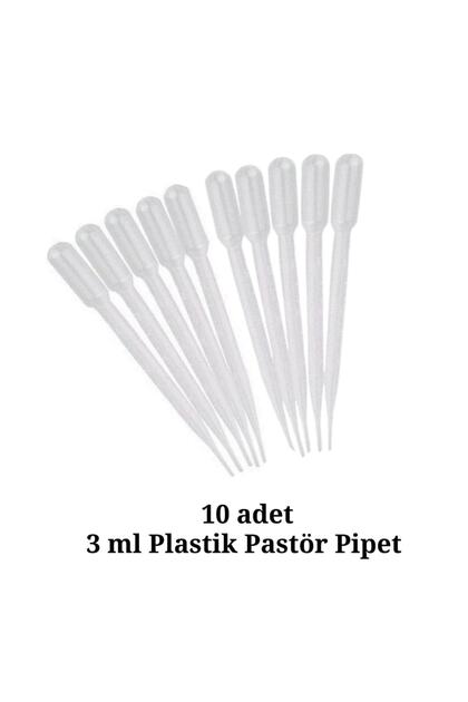 10 Adet 3 ml Pastör Pipet / Damlalık 1.kalite