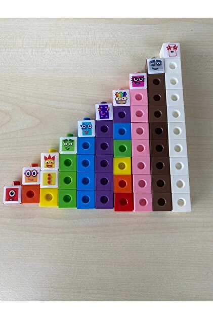 ZK Toys Numberblocks 1-2-3-4-5-6-7-8-9-10 Lego Küp Number Blocks