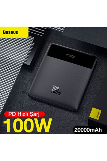 Baseus Powerbank Dijital Ekran ve Port Detayları