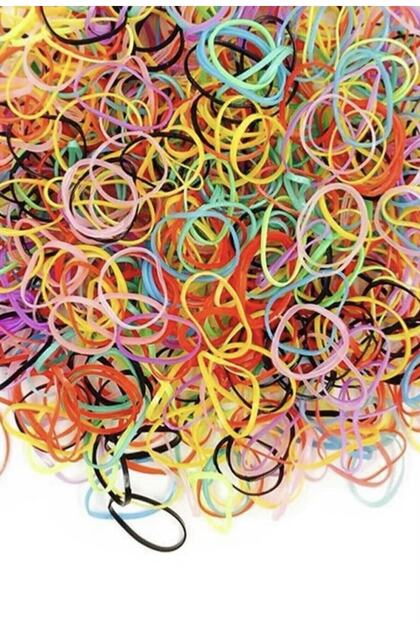 1000 Colored Hair Braiding Elastics