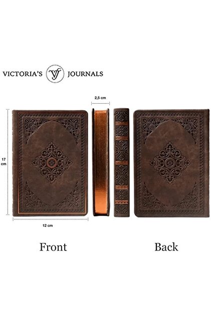 Victoria's Journals Vintage Old Book Defter Çizgili 12x17 Cm