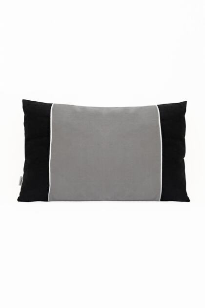 Plain Scandinavian Plain Throw Pillow Cover with Piping Black Gray