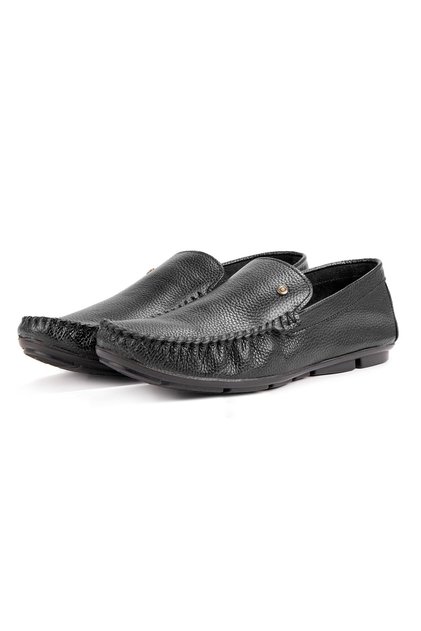 حذاء كاجوال للرجال من الجلد الطبيعي من Attic، حذاء Rok Loafer باللون الأسود