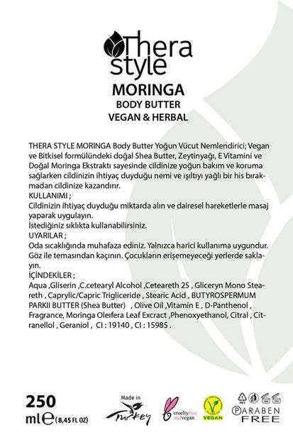 Thera Style Moringa Body Butter Yoğun Vücut Nemlendirici 250ml - 2