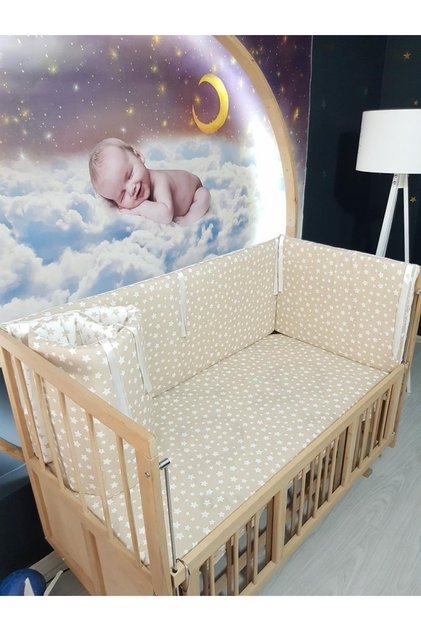 70x130 Baby Crib Guard Set Star Pattern 4 Pieces
