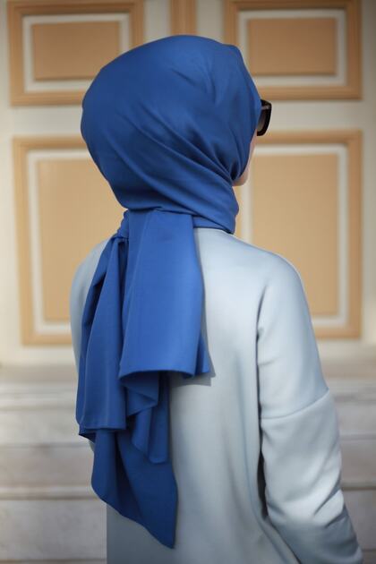Eșarfă din Bumbac Hijab Şal Albastru
