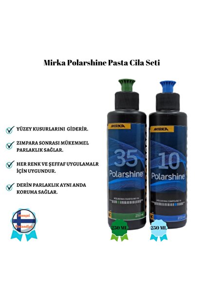 MİRKA Pasta Cila Seti Epoksi Parlatma Seti 250 Ml +250 Ml - Fiyatı