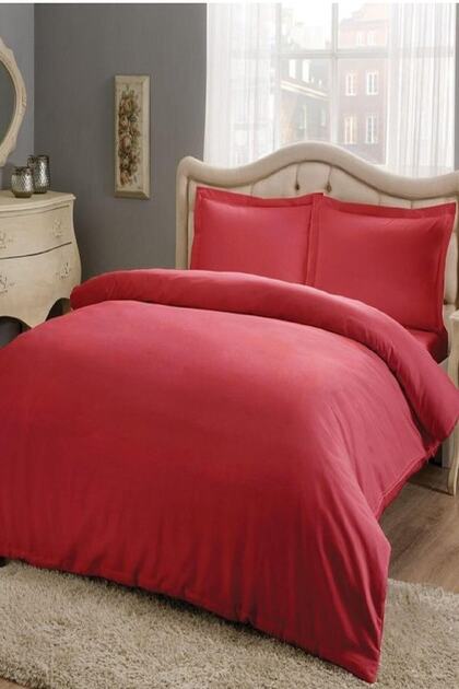 Satin Basic Double Duvet Cover Set