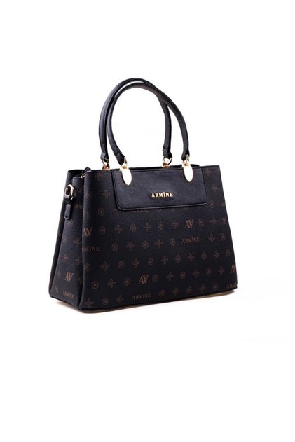 Classic Women's Printed Black Bag with Strap