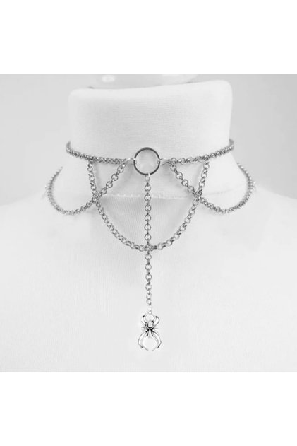 Ankh Yaşam Sembolü Sallantılı Zincir Choker Kolye