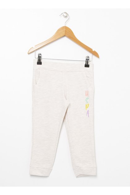Regular Fit Beige Girls' Sweatpants - Sontelkıds Vr156