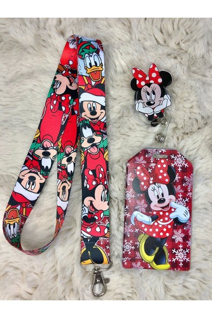 Miki Minie Yılbaşı Temalı Temalı Boyun Askı Ipi Yoyo Ve Kartlık Set
