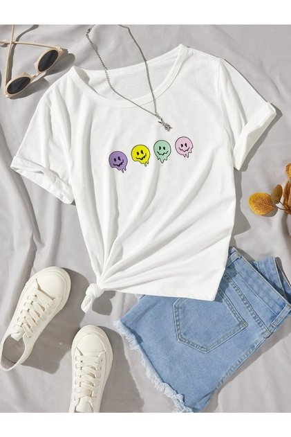 Emojis Printed T-Shirt για κορίτσι/αγόρι