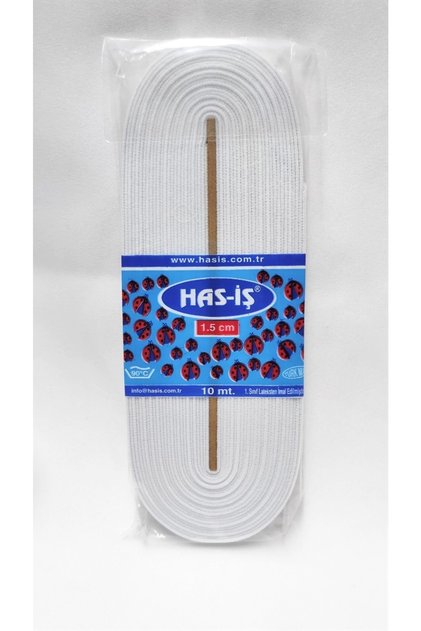 Has-work White 1.5 Cm Flat Rubber 10 Meters Waist Leg Frost Rubber