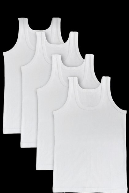 Fidan Boy's Undershirt 4 Pack Cotton