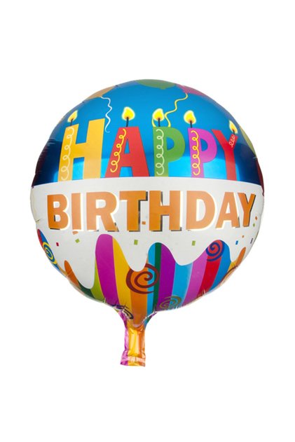 Happy Birthday Blue Colorful Foil Balloon