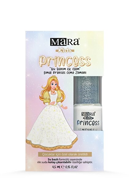 Mara Princess Yıkanabilir Su Bazlı Çocuk Ojesi - Beyaz (TÖRPÜ