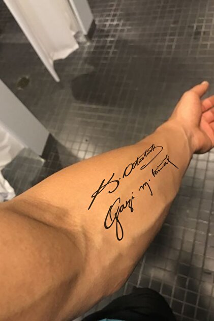 Geçici Atatürk Imza Dövme Tattoo