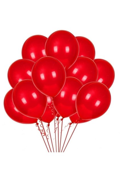 Valentine's Day 10 Pieces Metallic Red Latex Balloon