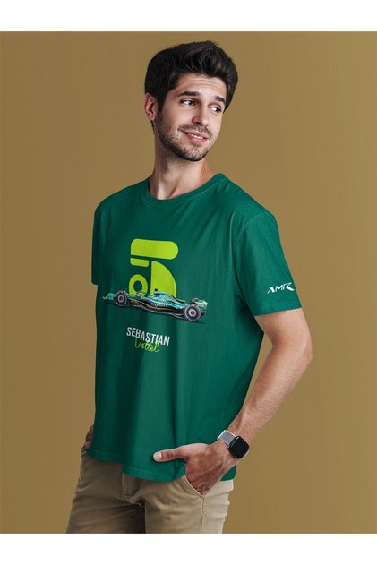 Sebastian Vettel Aston Martin22 Green T-shirt