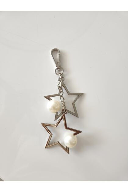 Star Bag Ornament-Keychain Gray