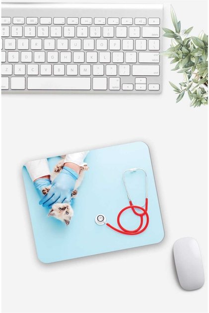 Mouse Pad cu model veterinar și pisică