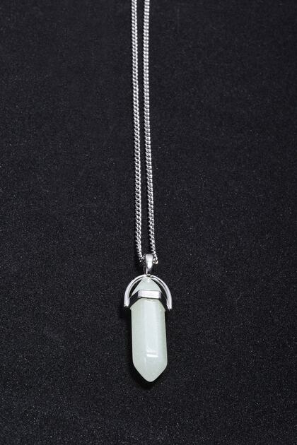 Natural Stone Nail Necklace - Phosphorescent, Natural, Tky0021