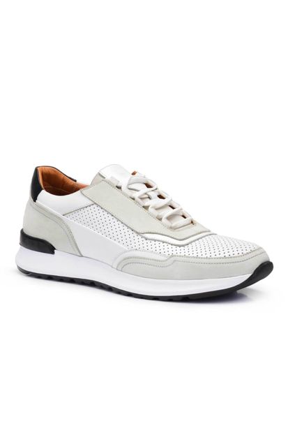 Nevzat Onay Hakiki Deri Beyaz Sneaker Erkek Ayakkabı -11779- - 2