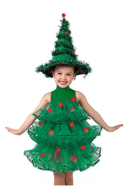 New Year's Christmas Tree Girl's Costume Nl-19